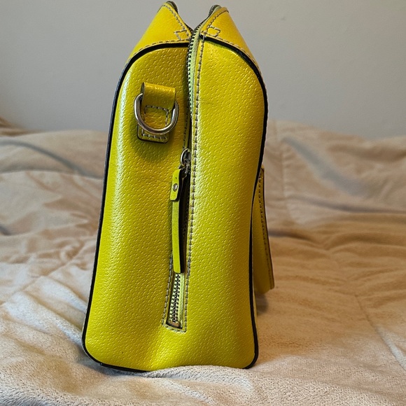 kate spade bright yellow dome satchel with double handles - Picture 6 of 12